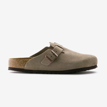Birkenstock Boston Soft Footbed Suede Leather Taupe
